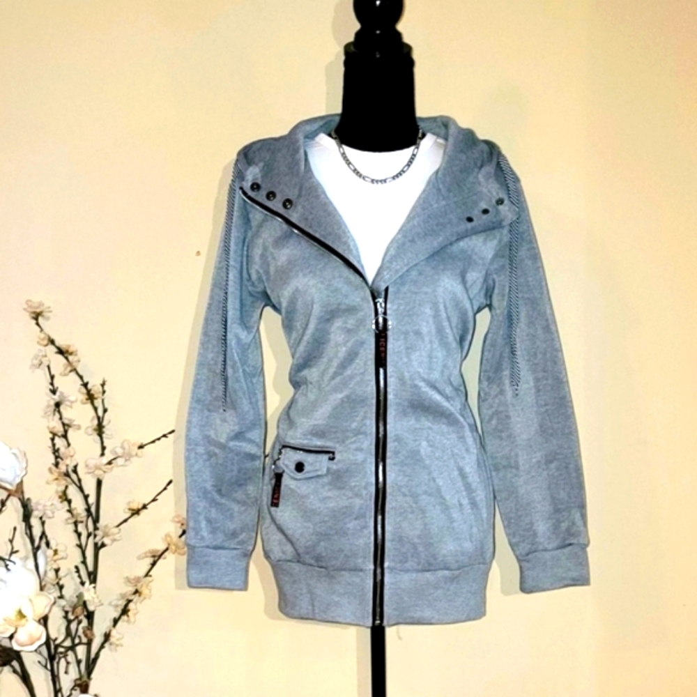 Flamingo Tunic Length Hoodie